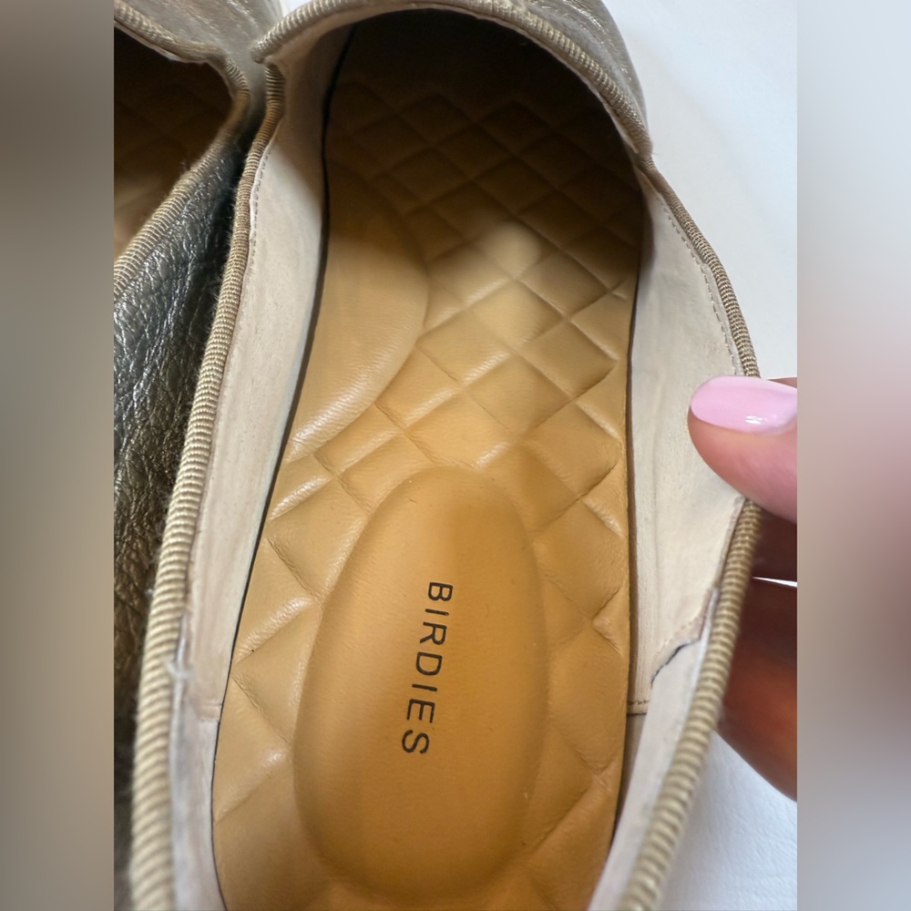 Birdies the swift in gold leather women’s size 9 flats loafers all season - Picture 4 of 9
